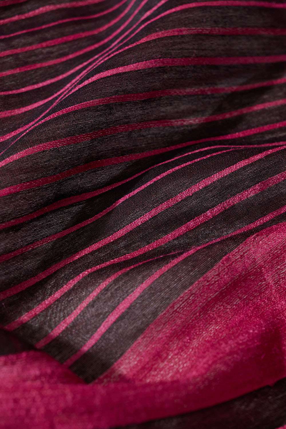 Dark Pink Woven Pure Tussar Silk Bhagalpur Saree image number null