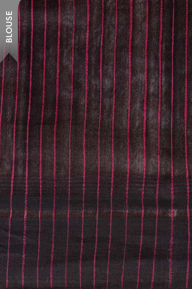 Dark Pink Woven Pure Tussar Silk Bhagalpur Saree thumbnail image number null