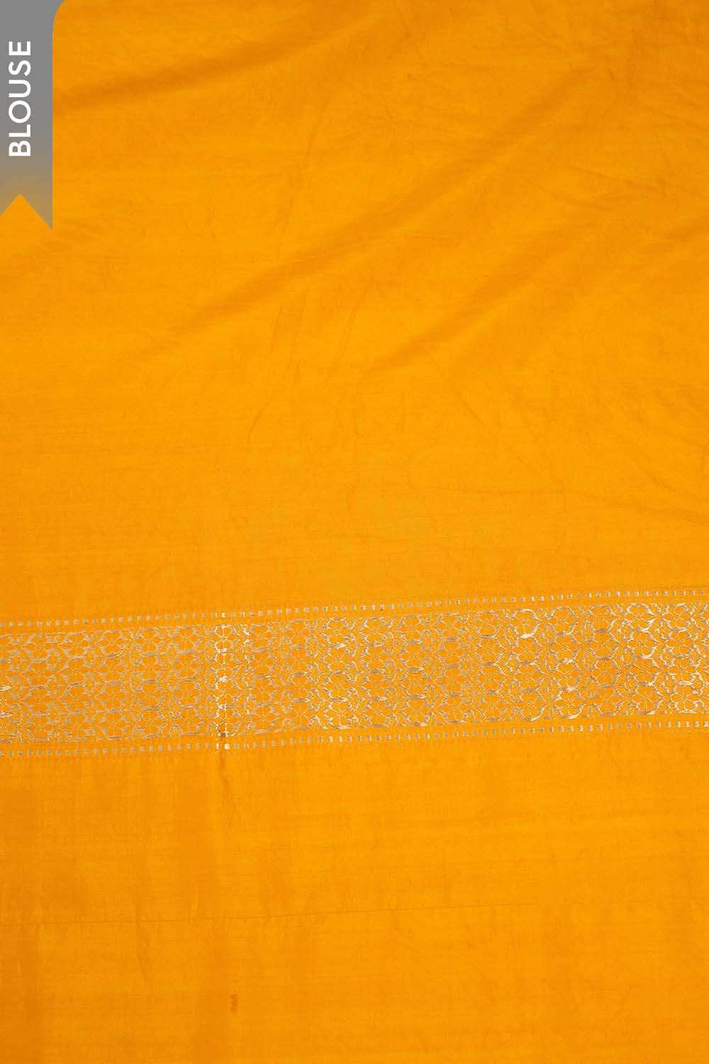 Yellow Pure Silk Kadwa Banarasi Saree image number null