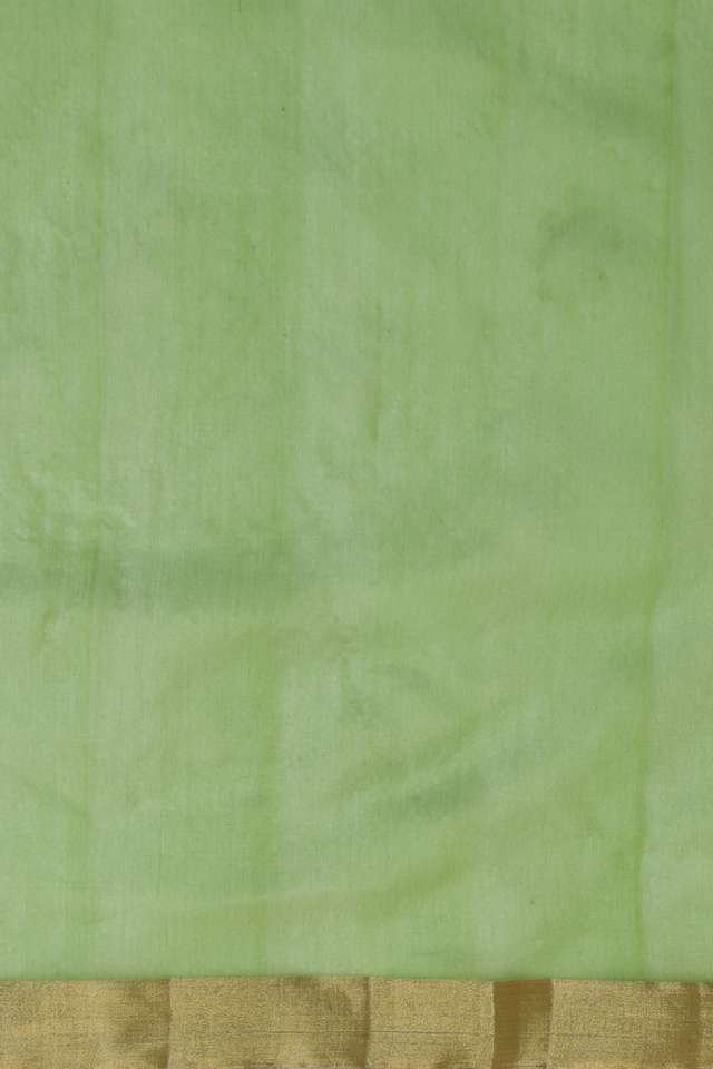Green Woven Pure Silk Cotton Chanderi Saree thumbnail image number null