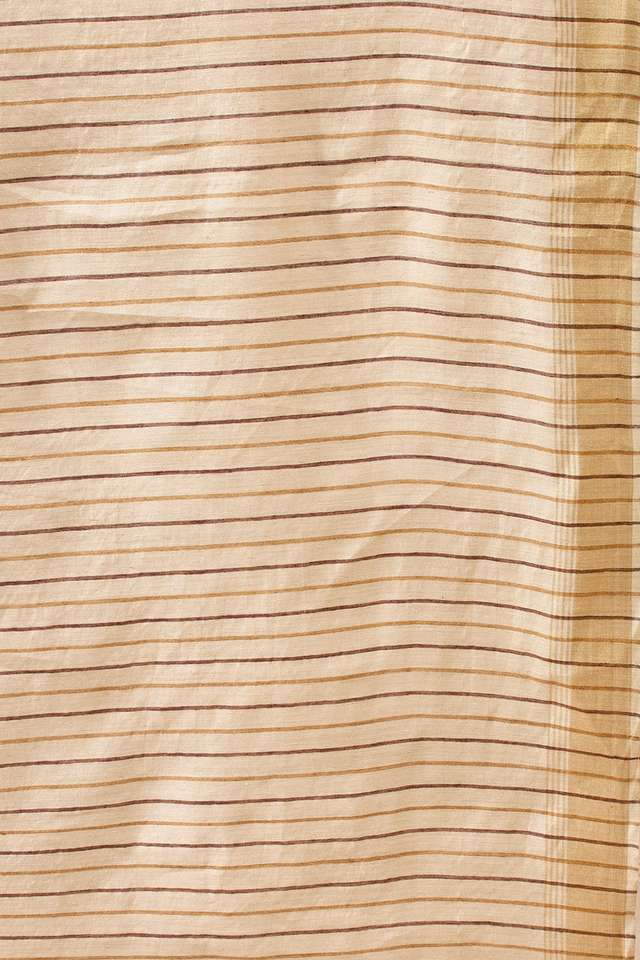 Beige Woven Pure Tussar Silk Saree thumbnail image number null