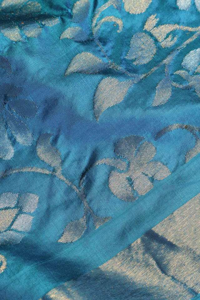 Blue Pure Silk Uppada Jamdani Saree thumbnail image number null