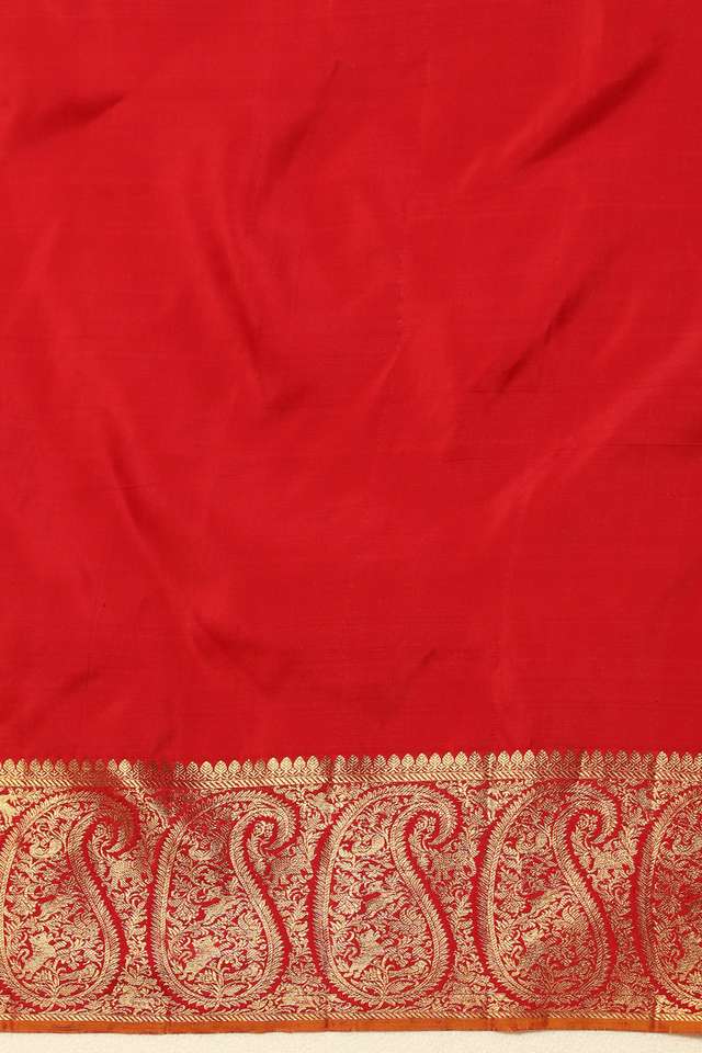 Red Woven Pure Silk Kanjivaram Saree thumbnail image number null