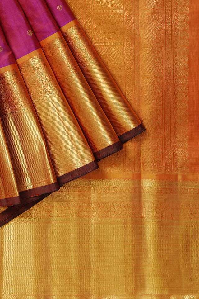 Purple Pure Silk Woven Kanjivaram Saree thumbnail image number null