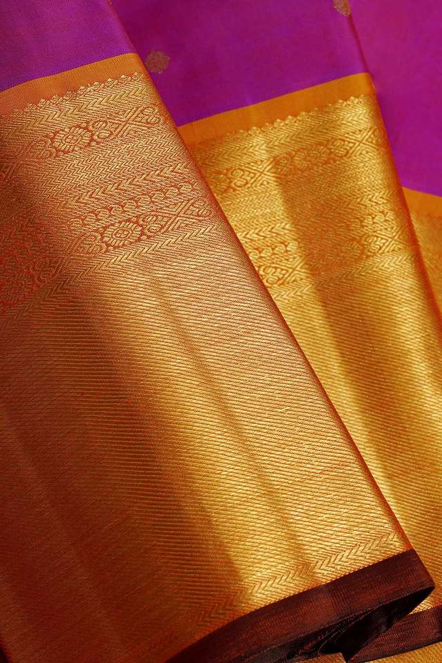 Purple Pure Silk Woven Kanjivaram Saree thumbnail image number null