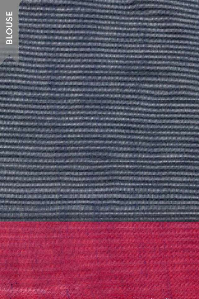 Dark Blue Woven Pure Cotton Saree thumbnail image number null