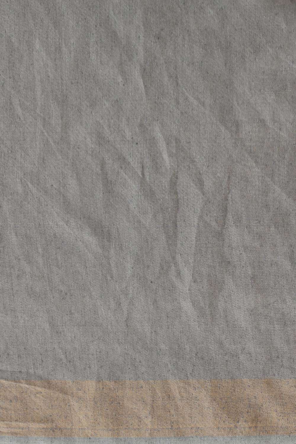 Grey Bhagalpur Pure Silk Tissue Embroidered Saree image number null