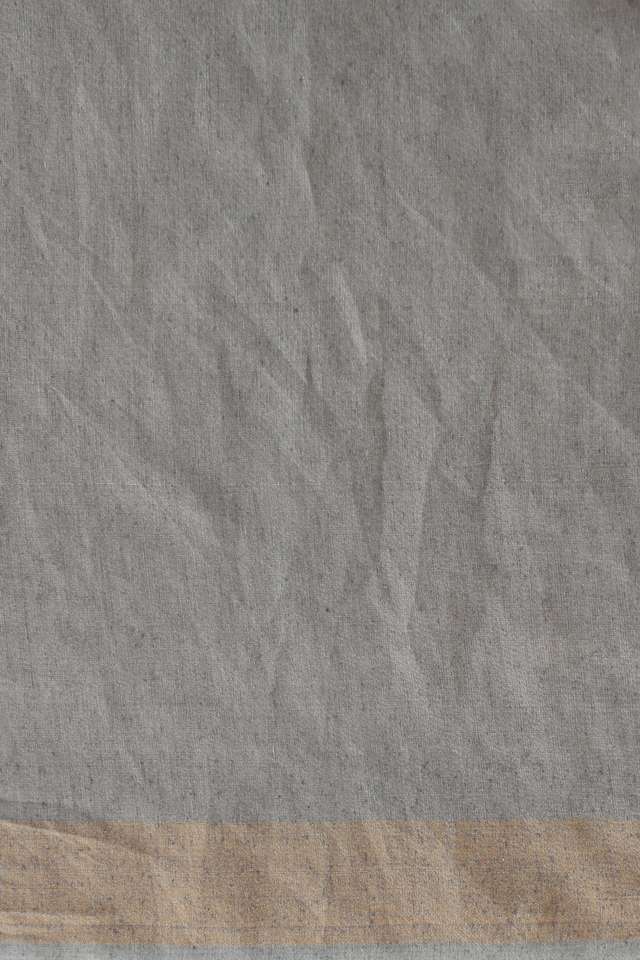 Grey Bhagalpur Pure Silk Tissue Embroidered Saree thumbnail image number null