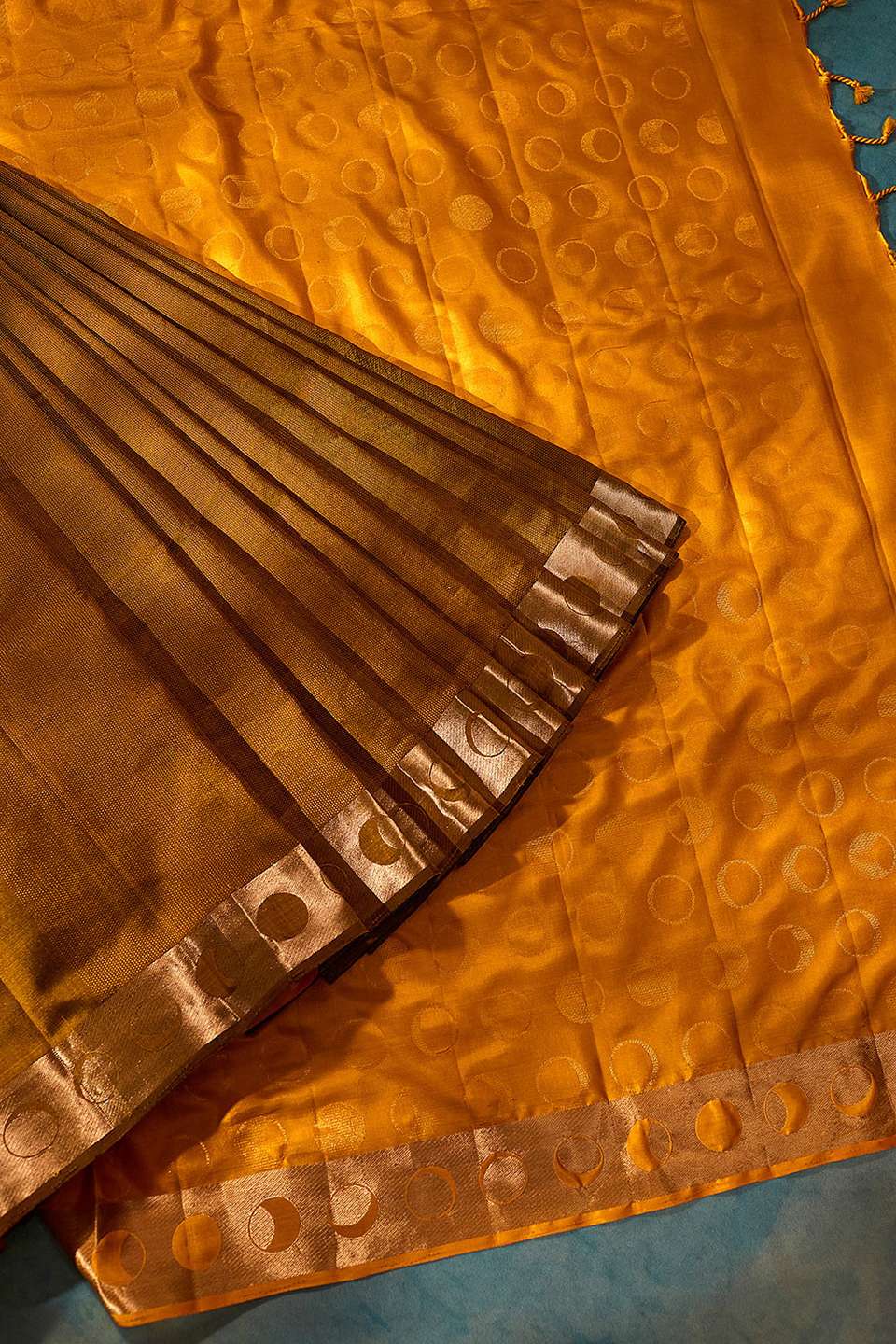 Yellow Woven Pure Soft Silk Saree