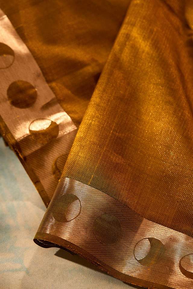 Yellow Woven Pure Soft Silk Saree thumbnail image number null