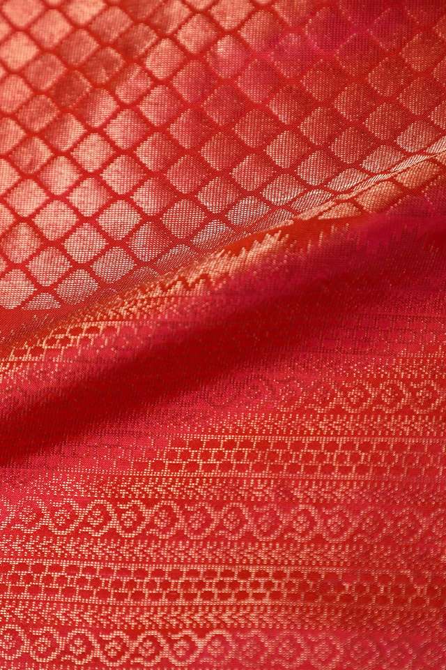 Red South Pure Silk Woven Saree thumbnail image number null