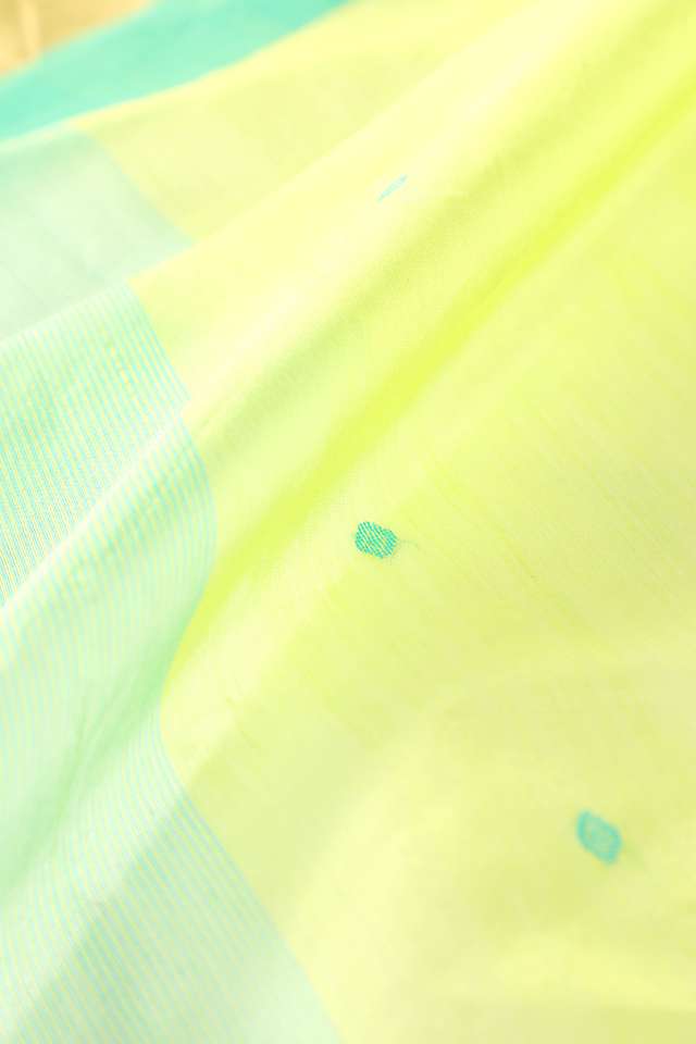 Light Green Chanderi Pure Silk Cotton Woven Saree thumbnail image number null