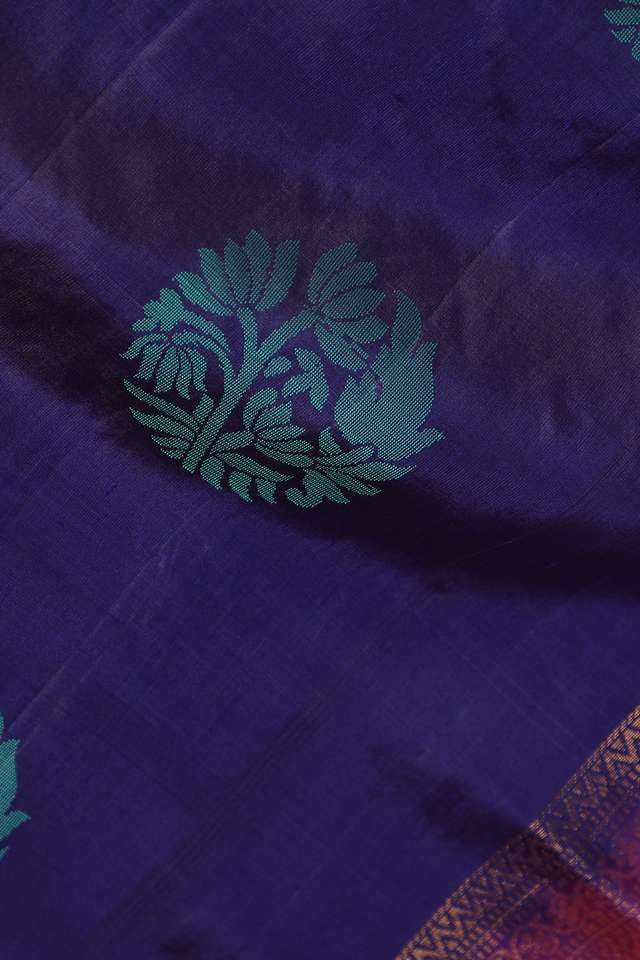 Blue South Pure Silk Woven Saree thumbnail image number null
