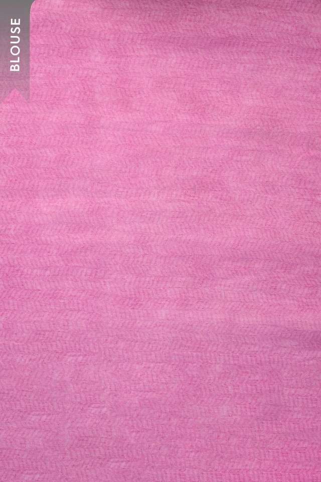 Pink Screen Printed Pure Linen Saree thumbnail image number null