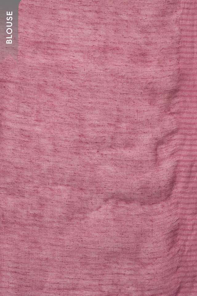 Off White Screen Printed Pure Linen Saree thumbnail image number null