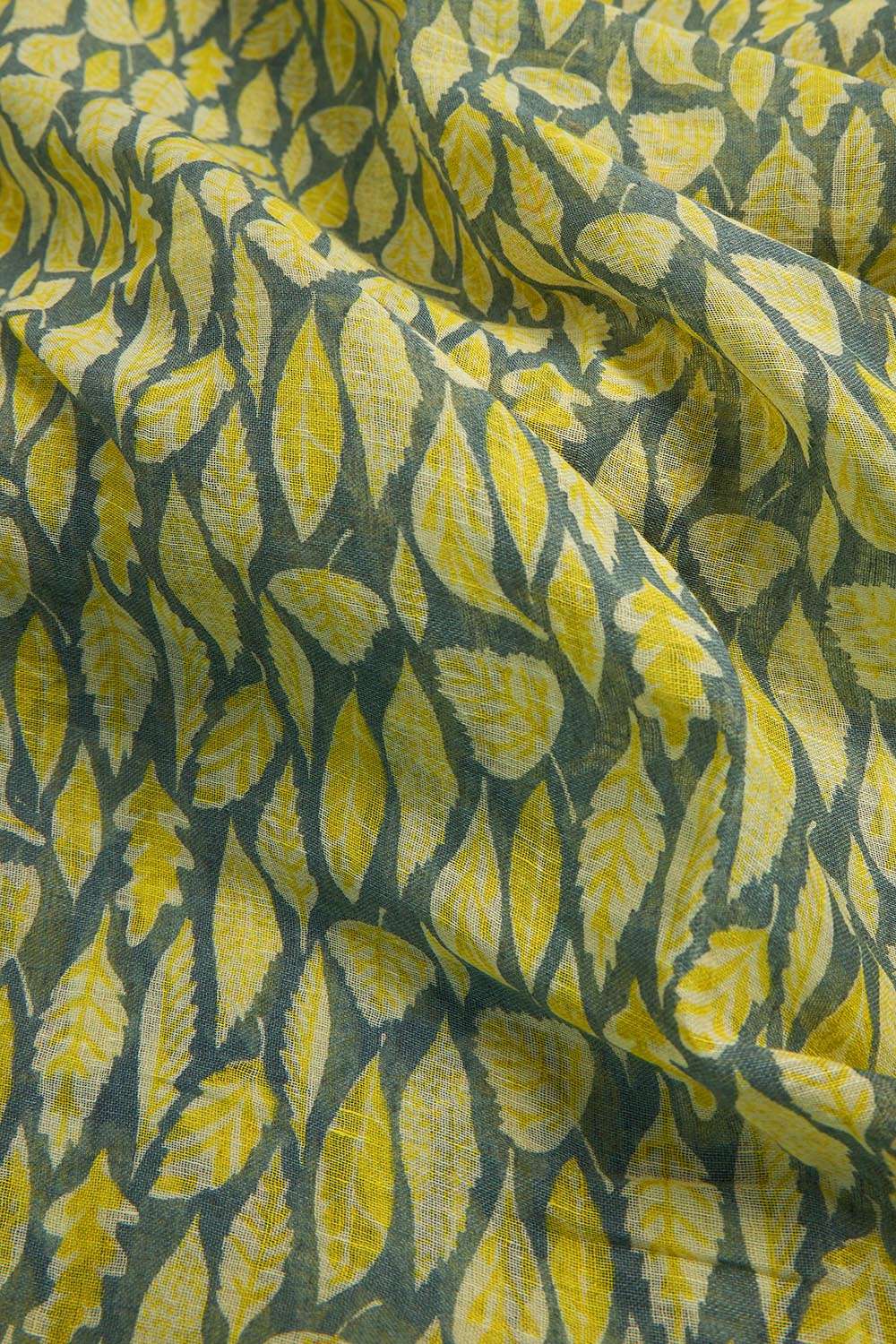 Grey Screen Printed Pure Linen Saree image number null