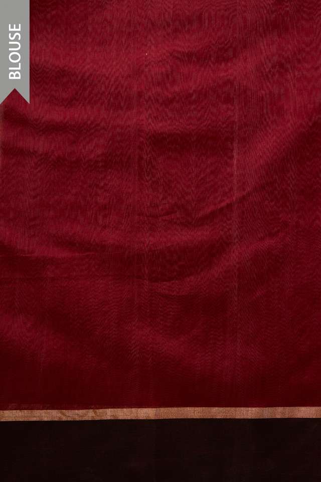 Red Woven Pure Silk Cotton Chanderi Saree thumbnail image number null