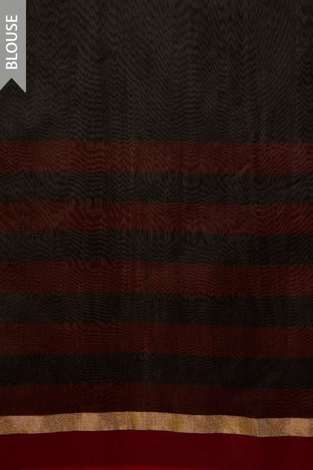 Black Woven Pure Silk Cotton Chanderi Saree thumbnail image number null