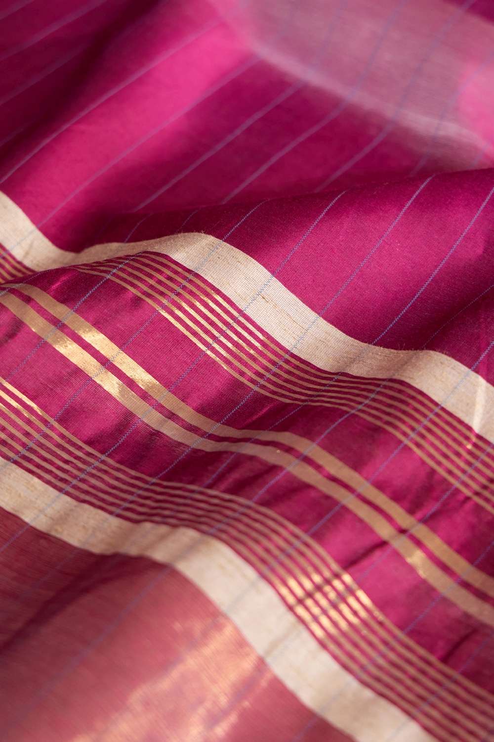 Purple Silk Viscose Bhagalpur Woven Saree image number null