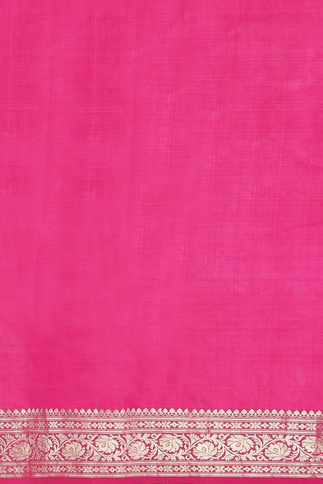 Dark Pink Silk Viscose Woven Saree thumbnail image number null