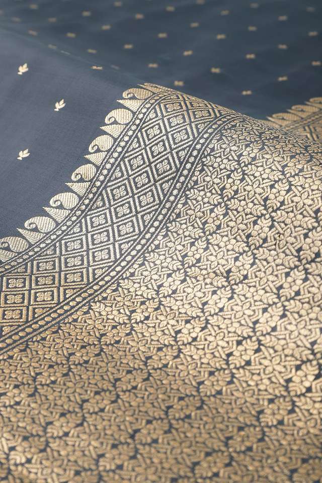 Grey Silk Viscose Woven Saree thumbnail image number null