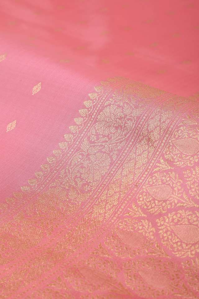 Pink Silk Viscose Woven Saree thumbnail image number null