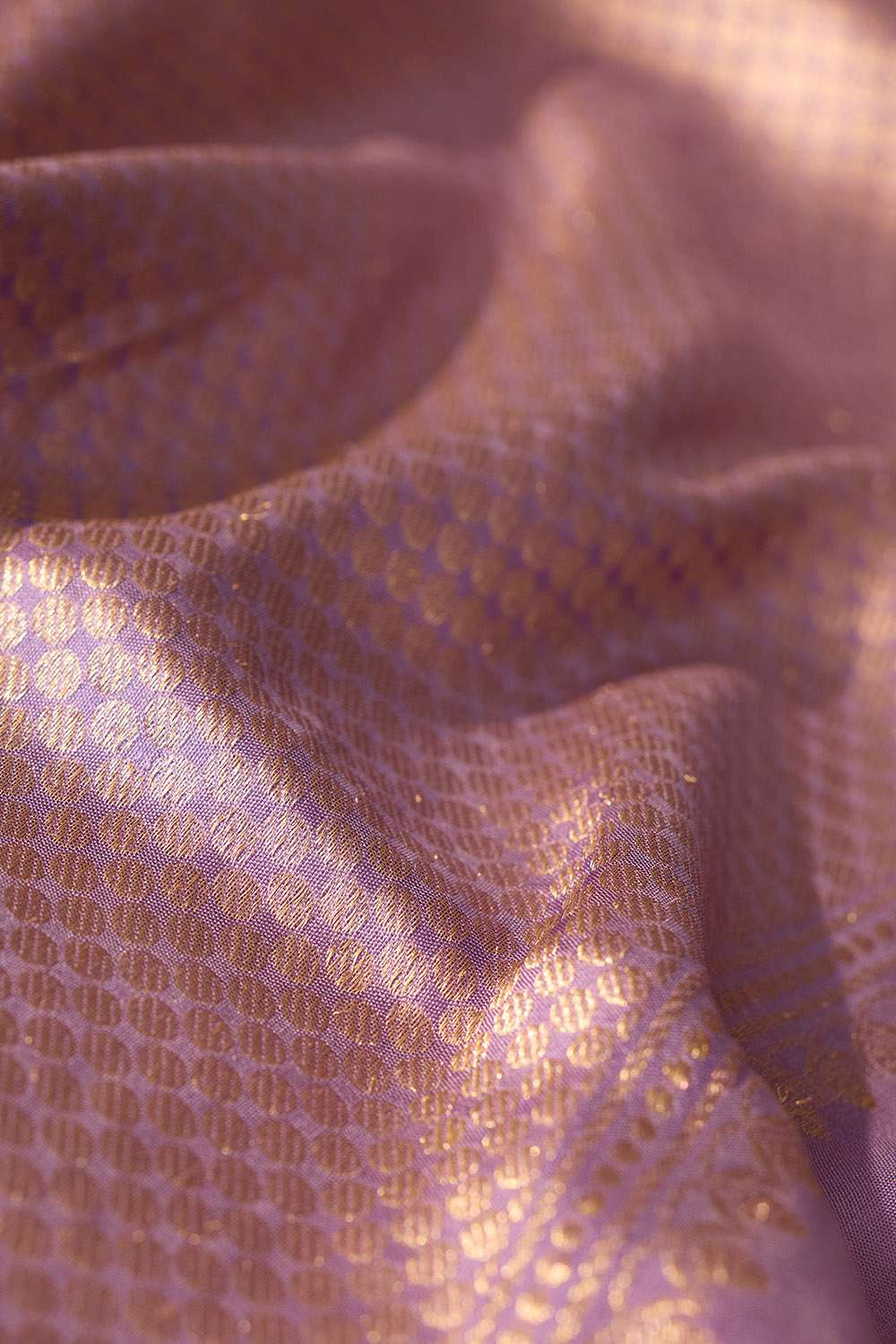 Lavender Silk Viscose Cutwork Banaras Inspired Design Saree image number null