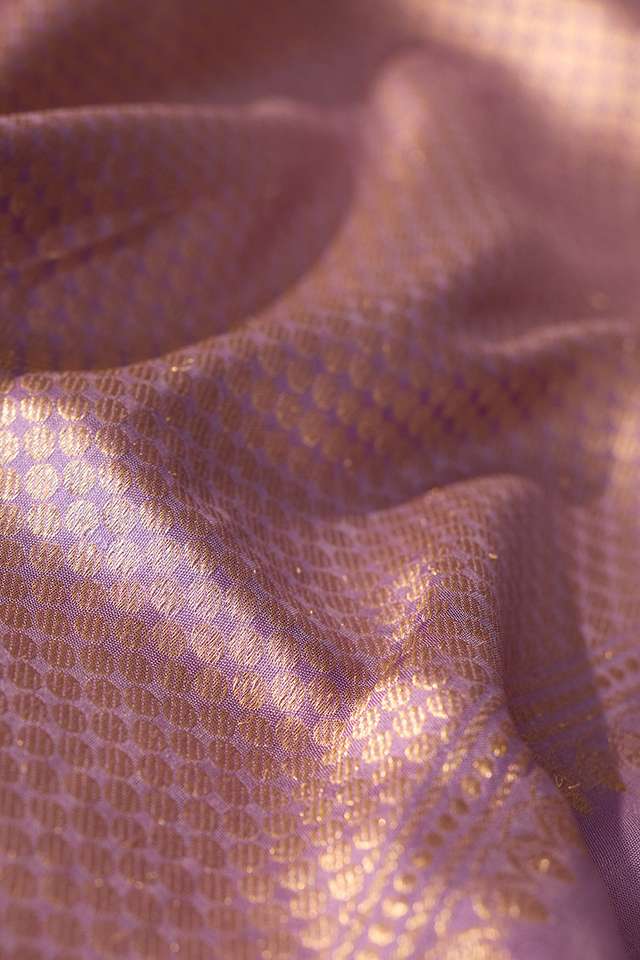 Lavender Silk Viscose Cutwork Banaras Inspired Design Saree thumbnail image number null