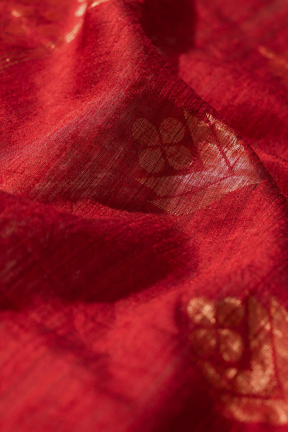 Dark Red Bengal Pure Silk Jamdani Saree image number null