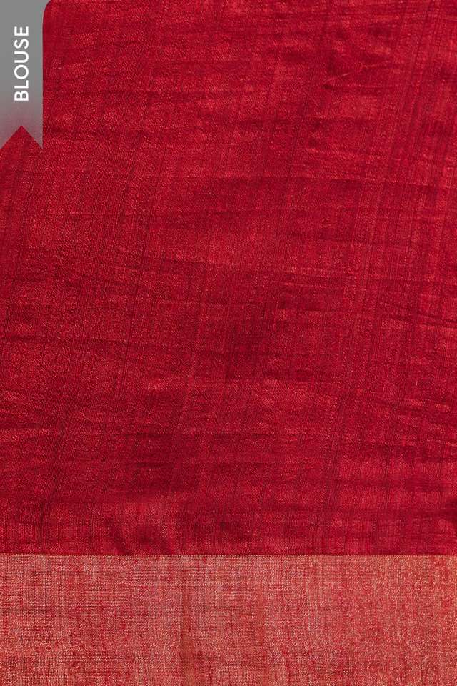Dark Red Bengal Pure Silk Jamdani Saree thumbnail image number null