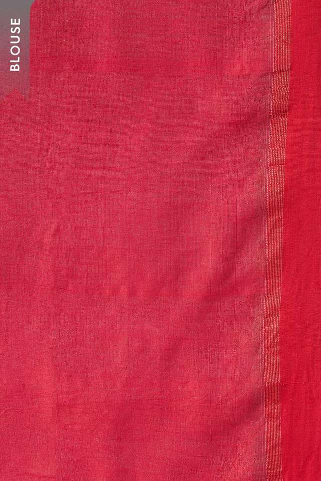Off White Bengal Pure Silk Linen Jamdani Saree thumbnail image number null