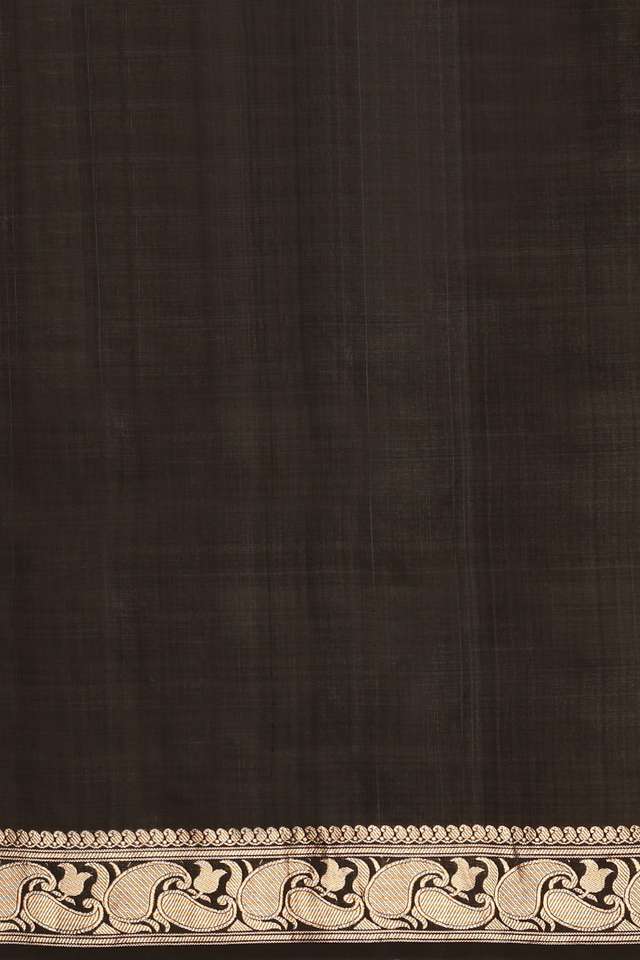 Black Silk Viscose Woven Saree thumbnail image number null