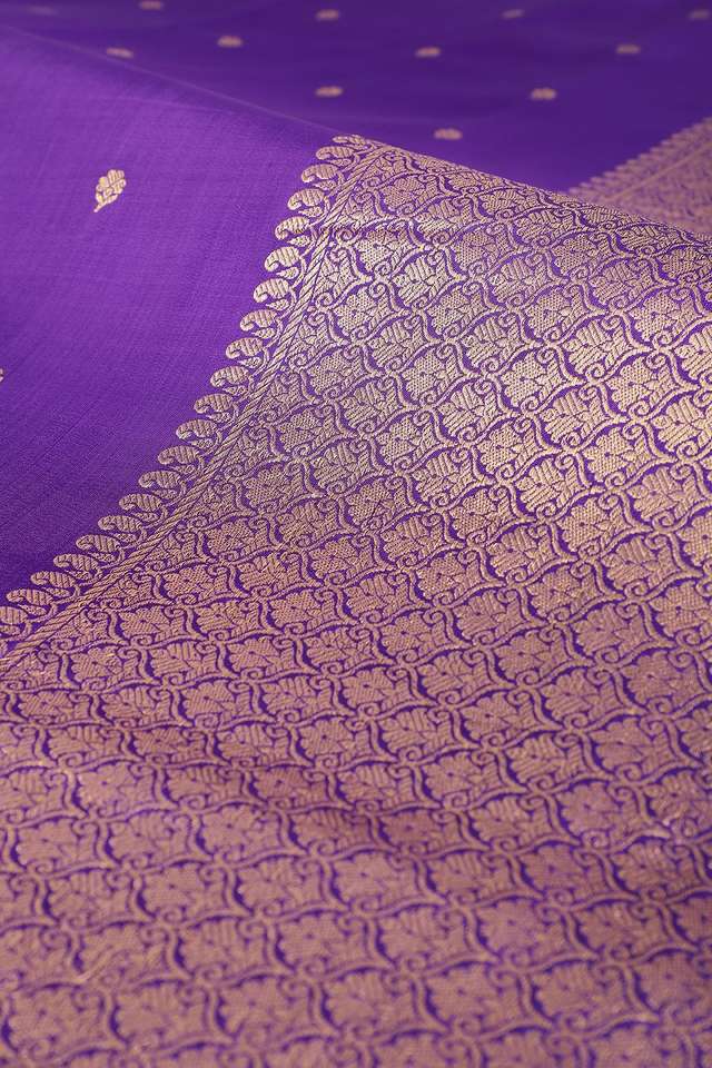 Dark Violet Silk Viscose Woven Saree thumbnail image number null