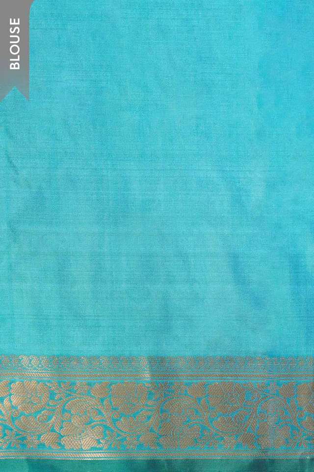 Blue Silk Viscose Cutwork Banaras  Saree thumbnail image number null