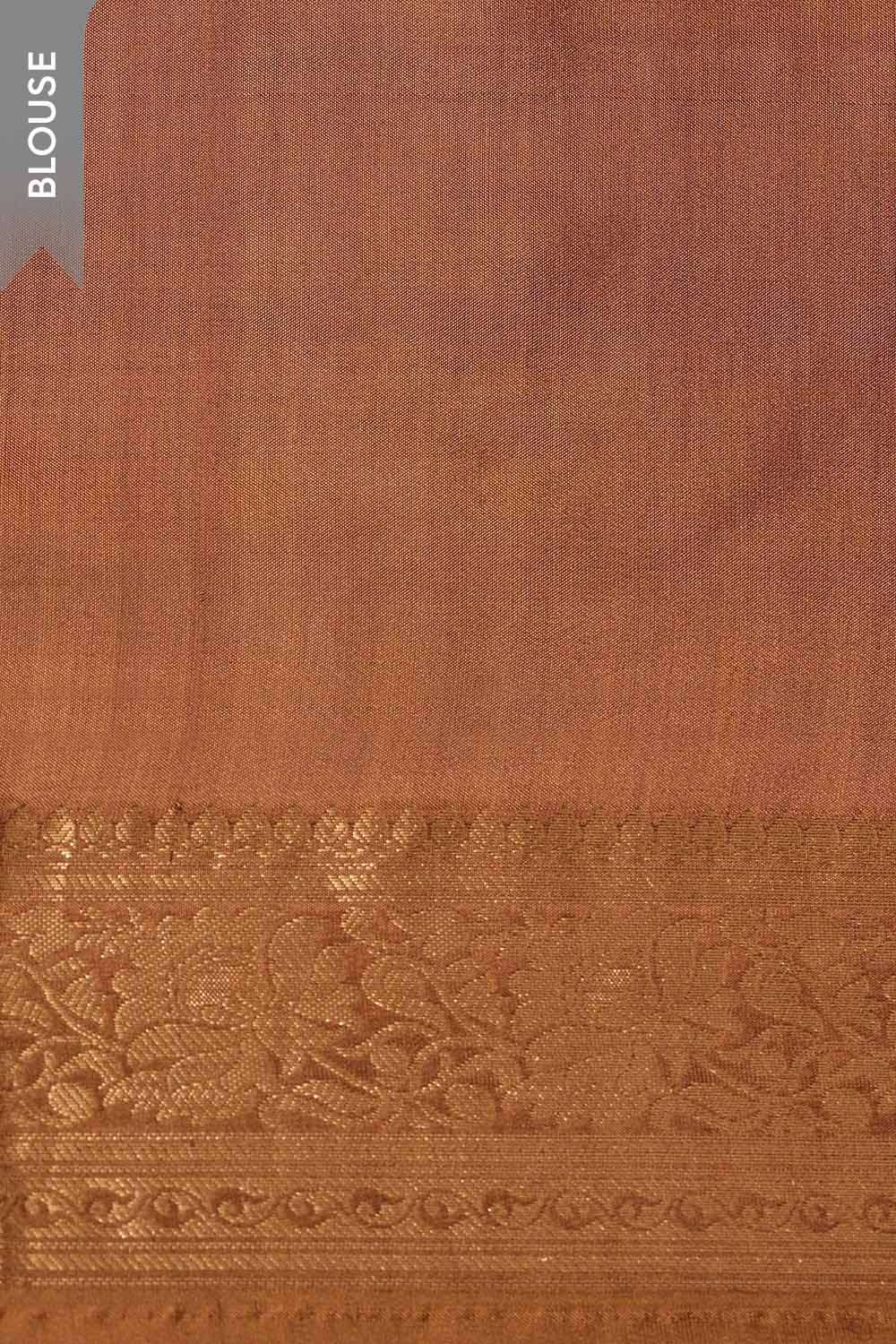 Brown Silk Viscose Cutwork Banaras  Saree image number null