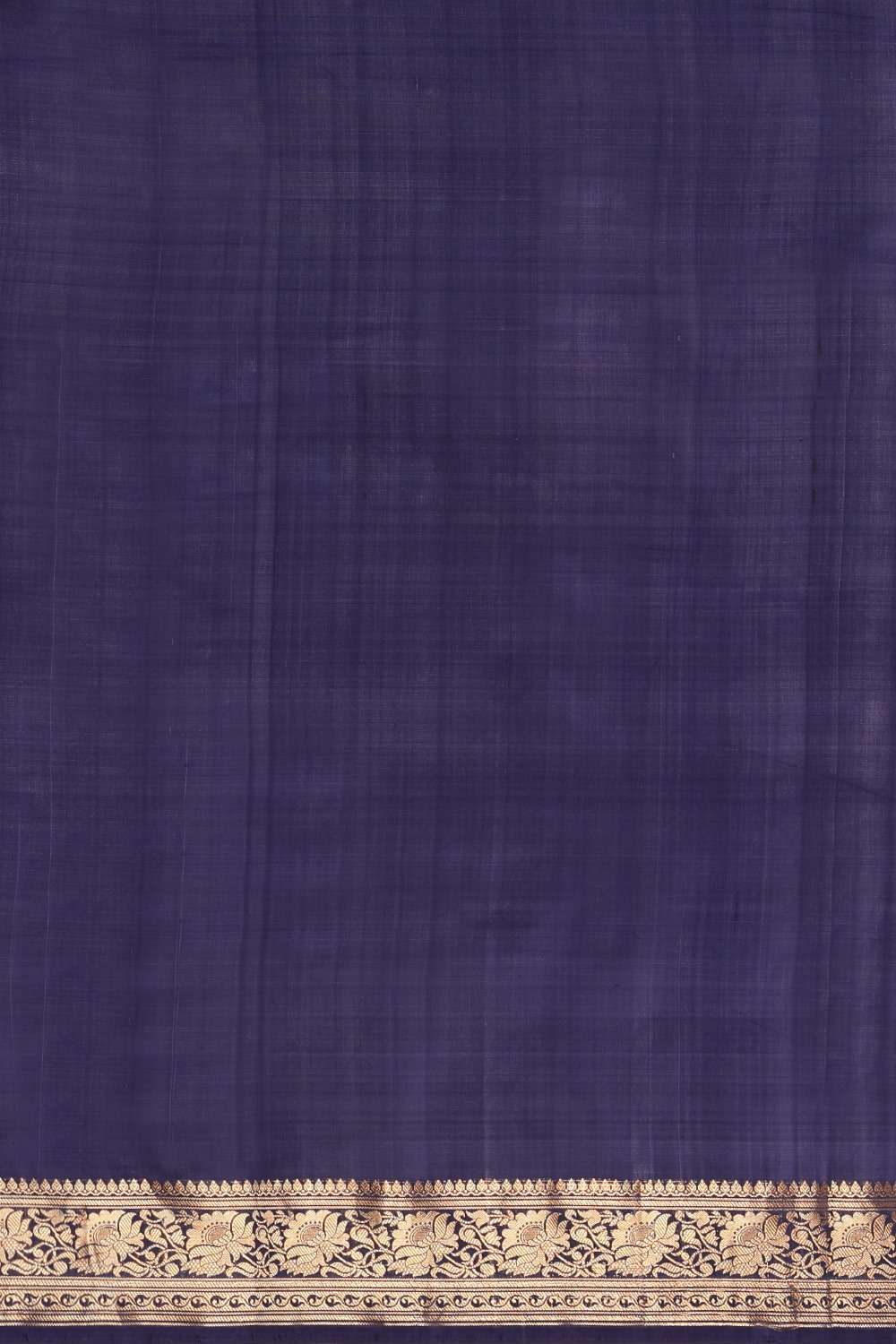 Dark Blue Silk Viscose Woven Saree image number null