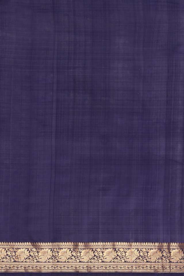 Dark Blue Silk Viscose Woven Saree thumbnail image number null