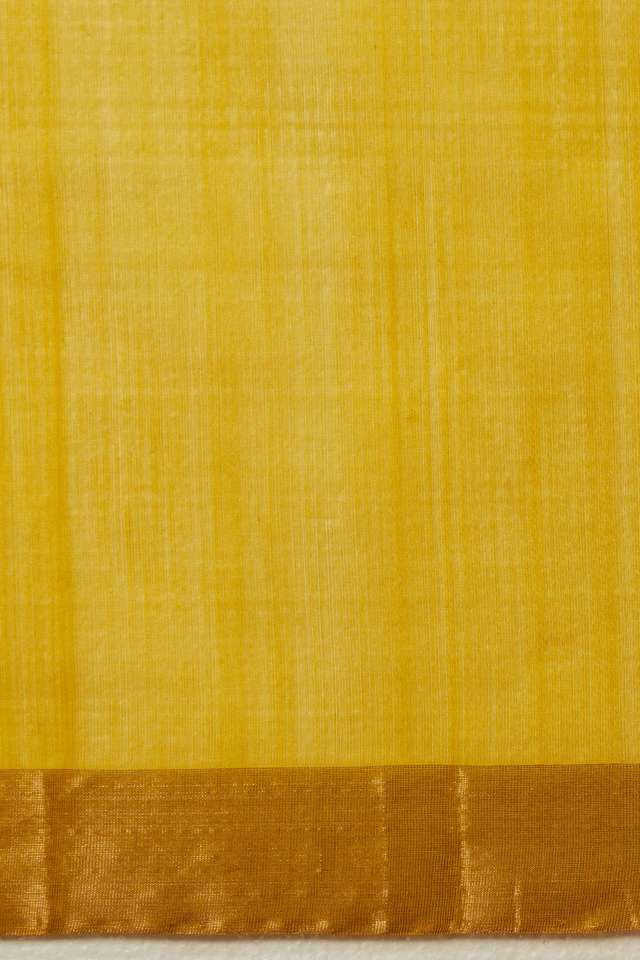 Yellow Pure Silk Cotton Chanderi Saree thumbnail image number null