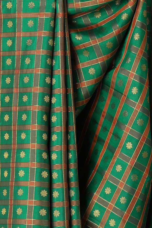 Green Pure Silk Kanjivaram Saree thumbnail image number null