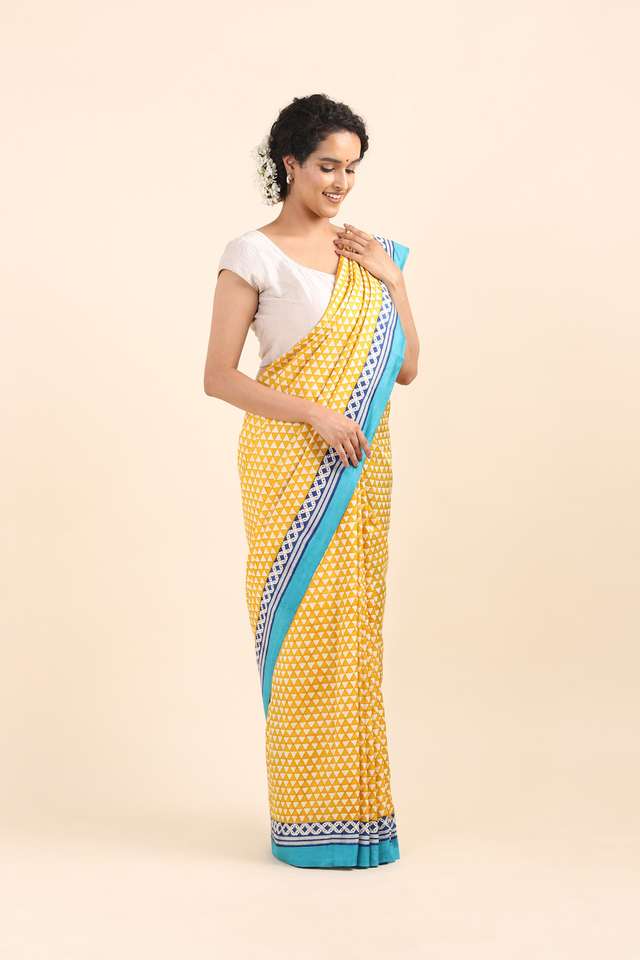 Multicolored Pure Silk Printed Saree image number