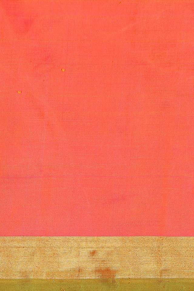 Dark Orange Pure Silk Kanjivaram Saree thumbnail image number null