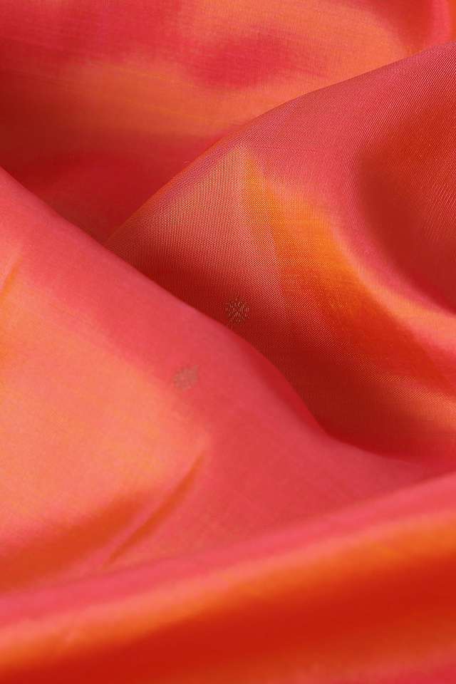 Dark Orange Pure Silk Kanjivaram Saree thumbnail image number null