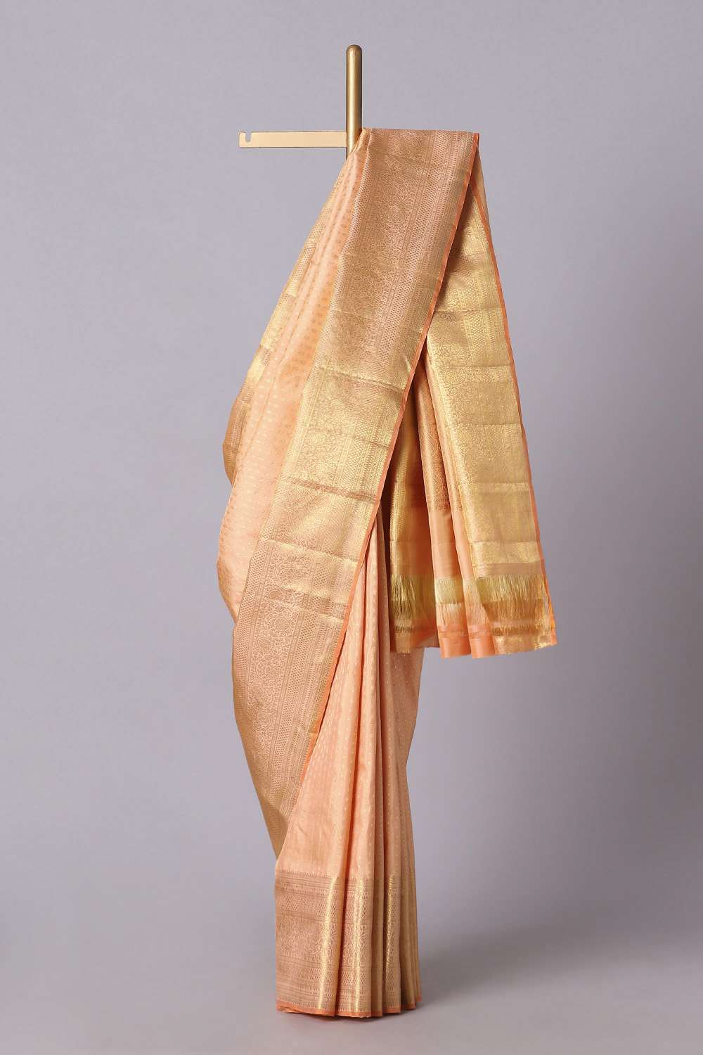 Orange Pure Silk Kanjivaram Saree image number null