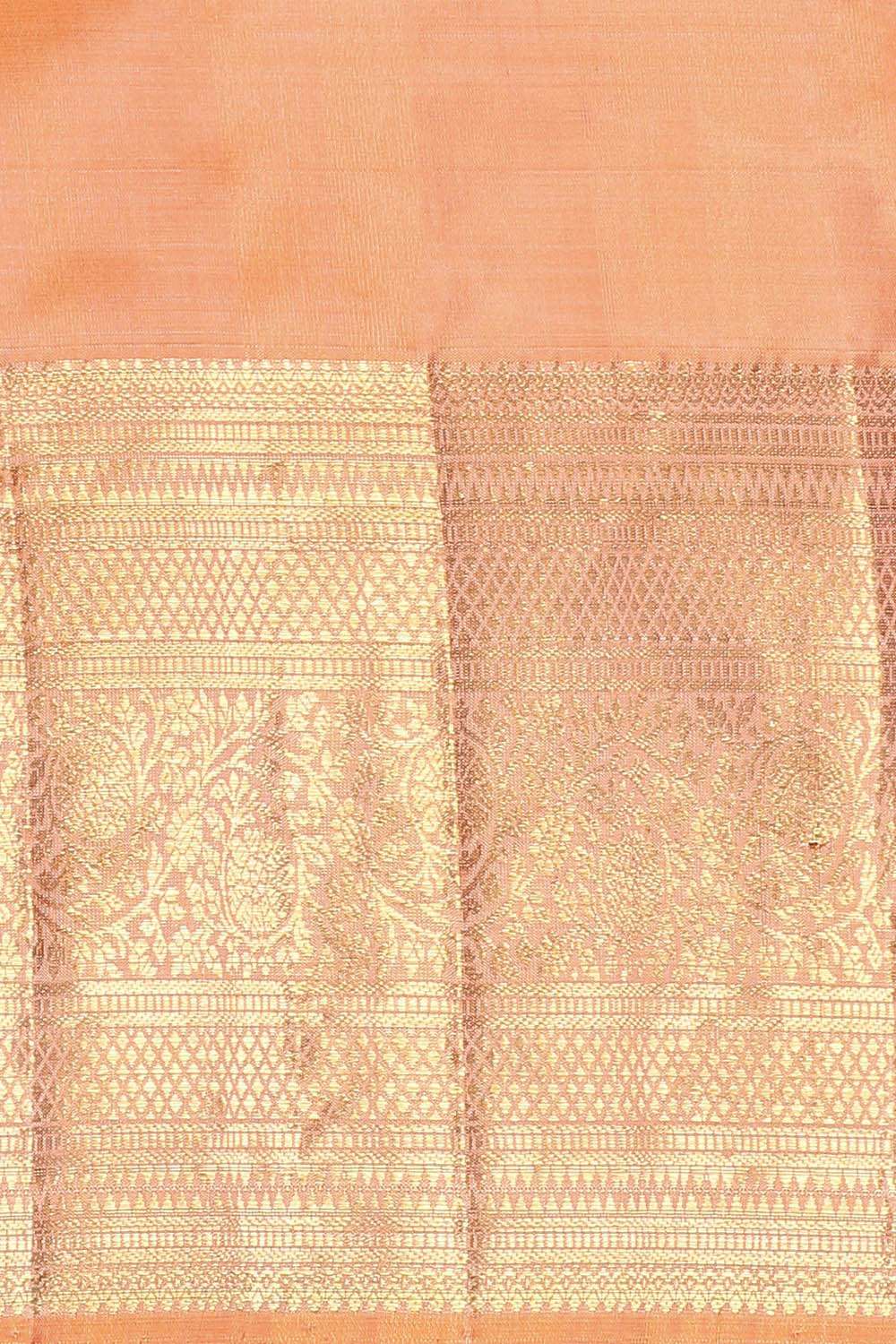 Orange Pure Silk Kanjivaram Saree image number null