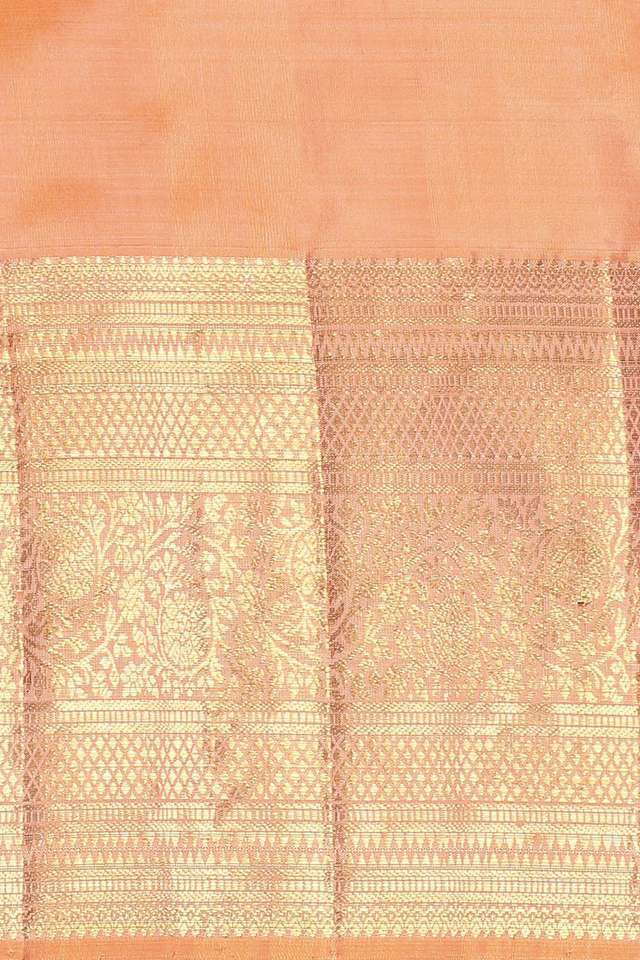 Orange Pure Silk Kanjivaram Saree thumbnail image number null