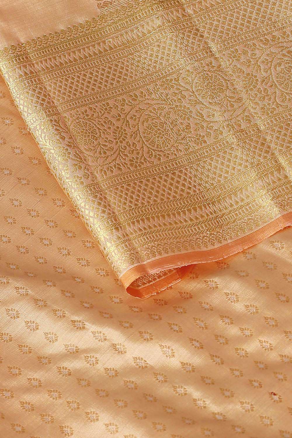 Orange Pure Silk Kanjivaram Saree image number null