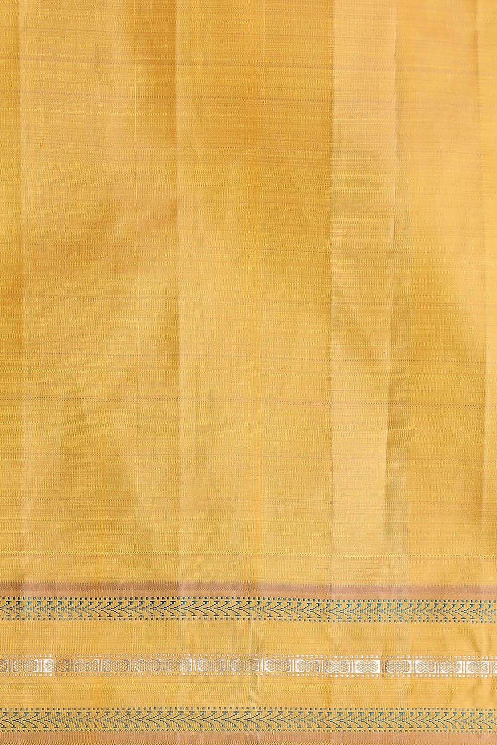 Yellow Pure Silk Kanjivaram Saree image number null