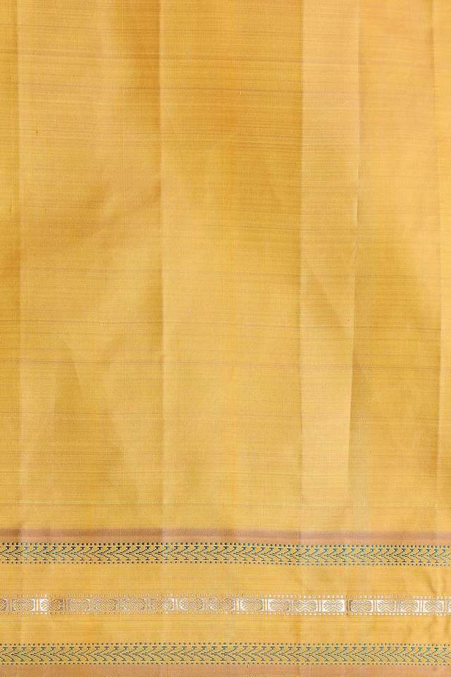 Yellow Pure Silk Kanjivaram Saree thumbnail image number null