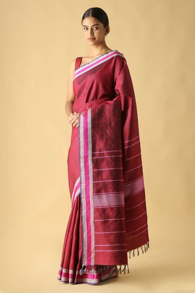 Brown Pure Silk Kanjivaram Saree thumbnail image number null