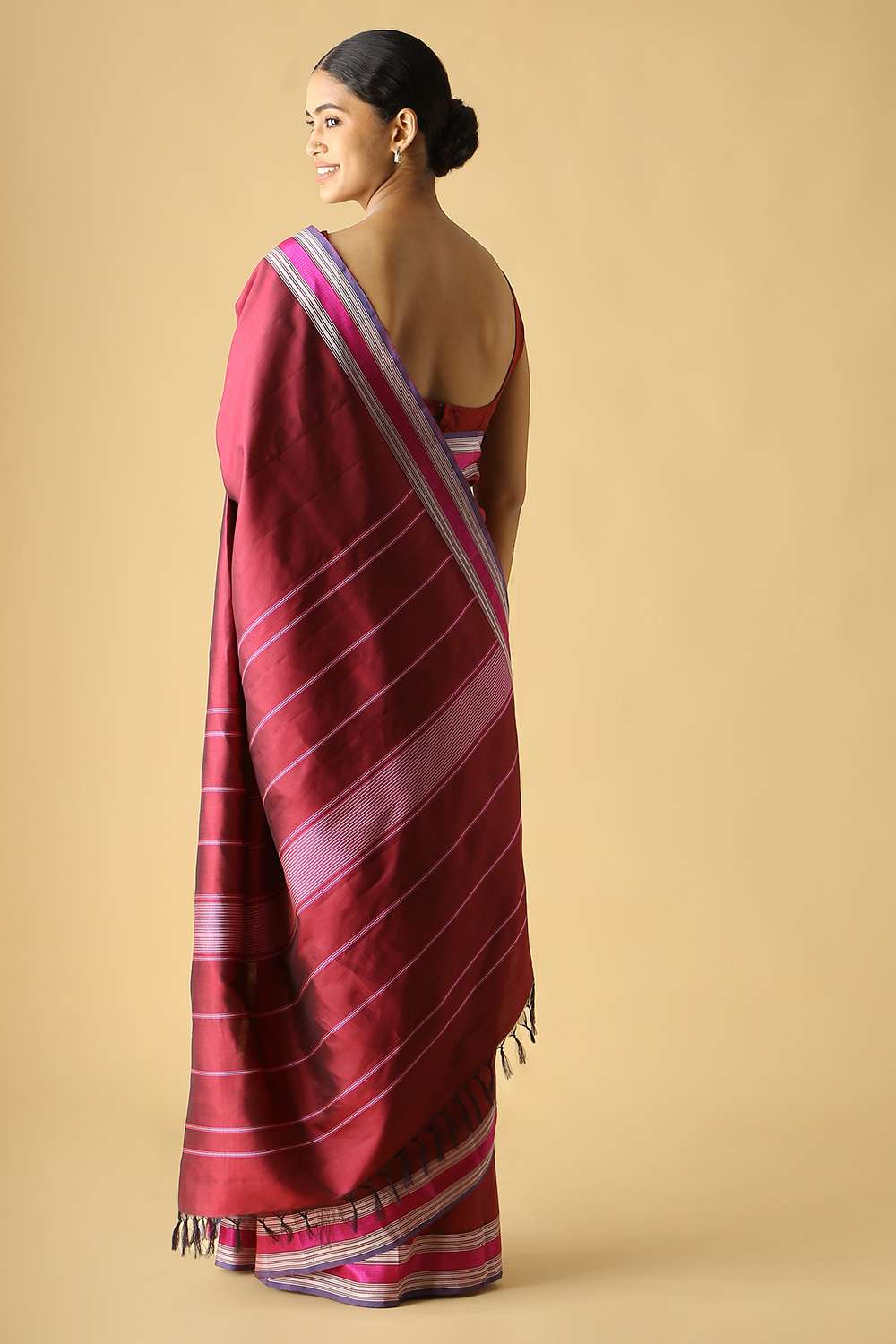 Brown Pure Silk Kanjivaram Saree image number null